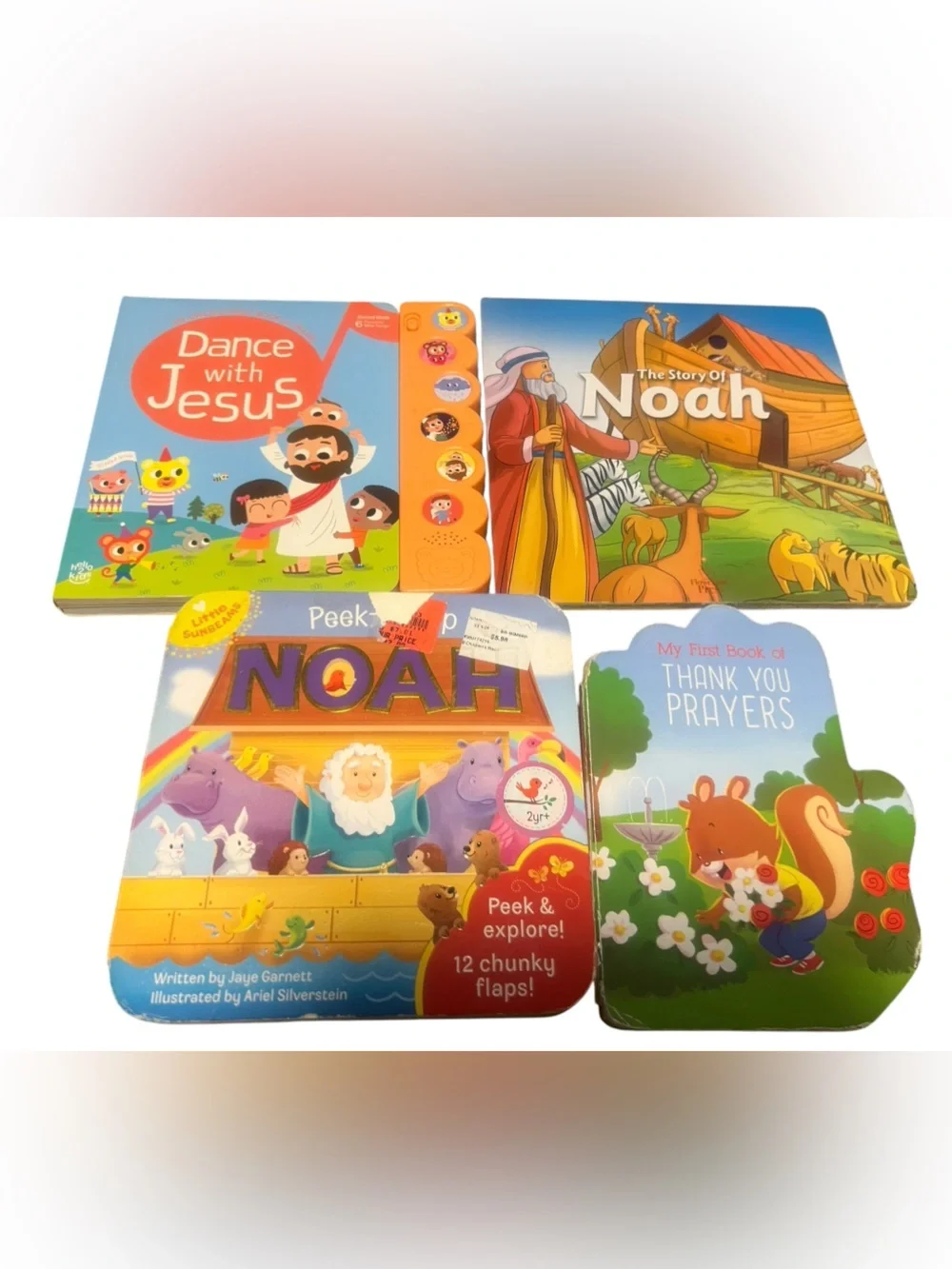 Children's Noah and Faith Board Book Set Lot of 4 Books Bible Christian